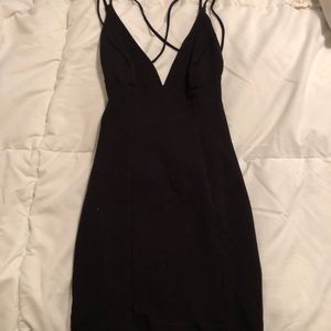 Cross-strap midi dress